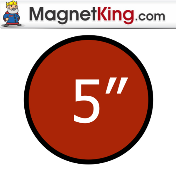 5 in. Circle Medium Plain Magnet
