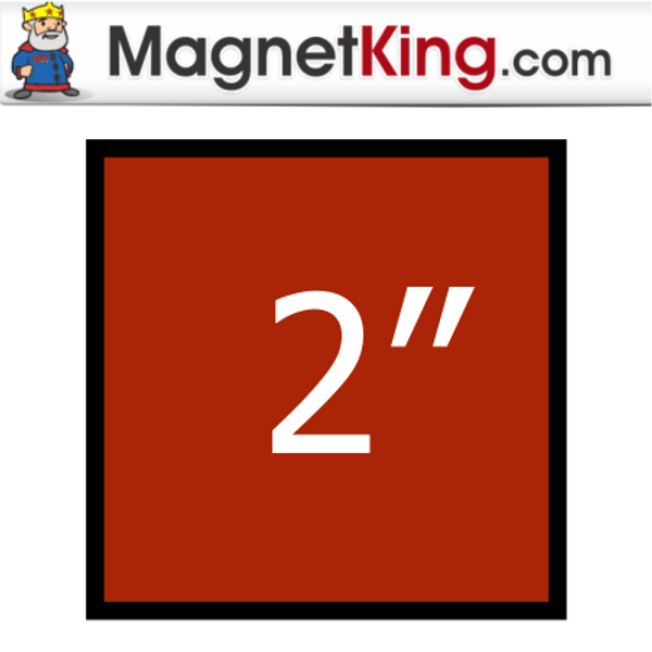 2 in. Square Medium Plain Magnet