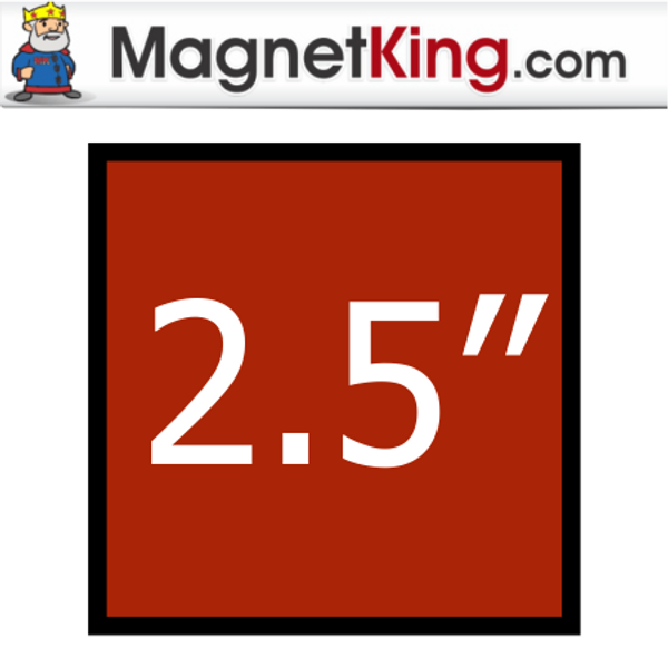 2.5 in. Square Medium Plain Magnet