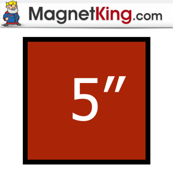 5 in. Square Medium Plain Magnet