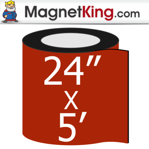 24" x 5' Roll Medium Plain Magnet