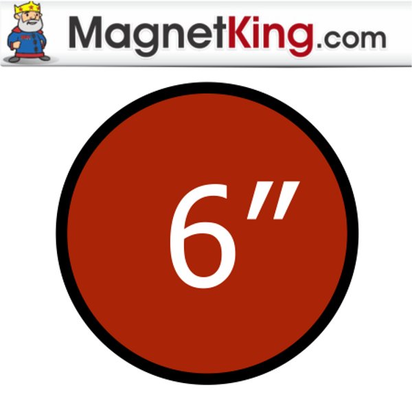 6 in. Circle Thick Plain Magnet