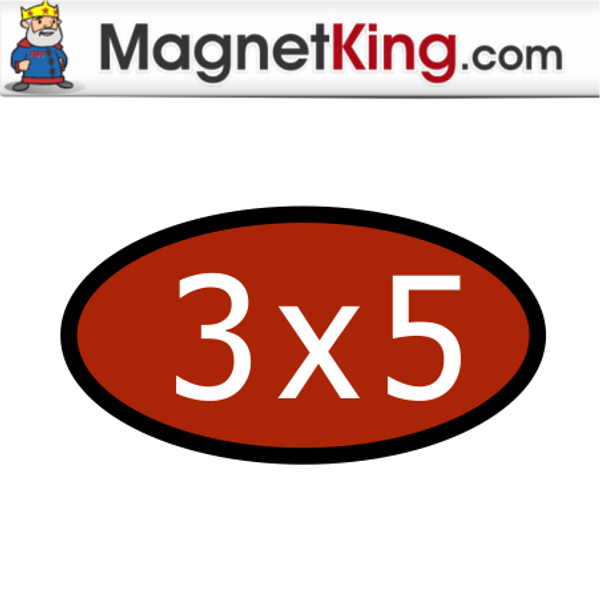 3 x 5 Oval Thick Plain Magnet