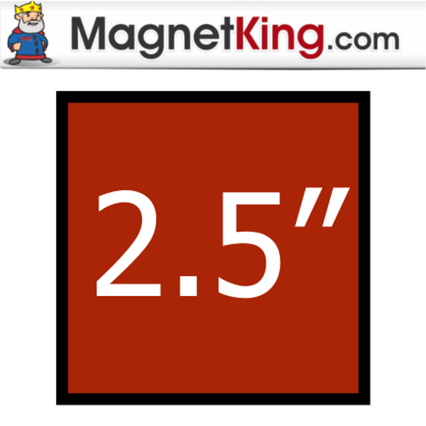 2.5 in. Square Thick Plain Magnet