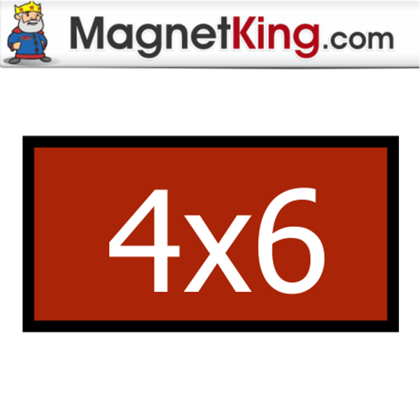 4 x 6 Rectangle Thin Peel n Stick Adhesive Magnet