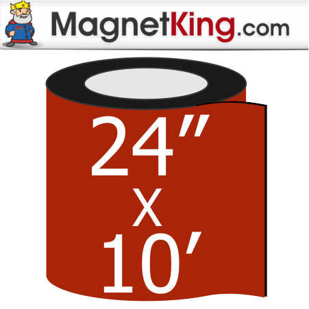 24" x 10' Roll Thin Glossy White Magnet
