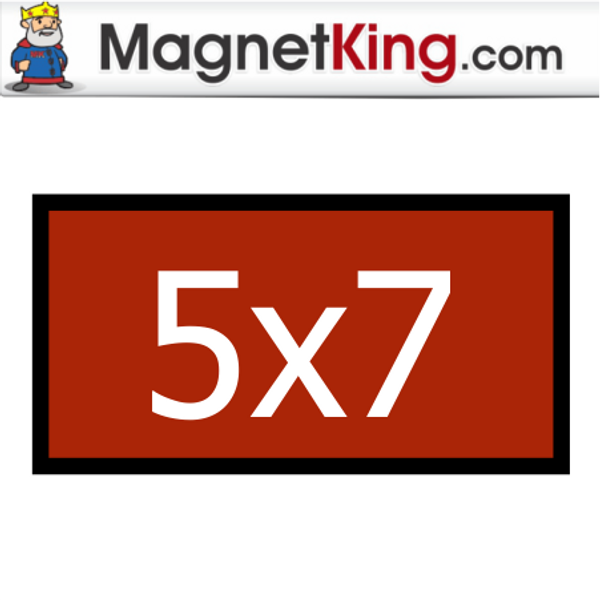 5 x 7 Rectangle Medium Glossy White Magnet