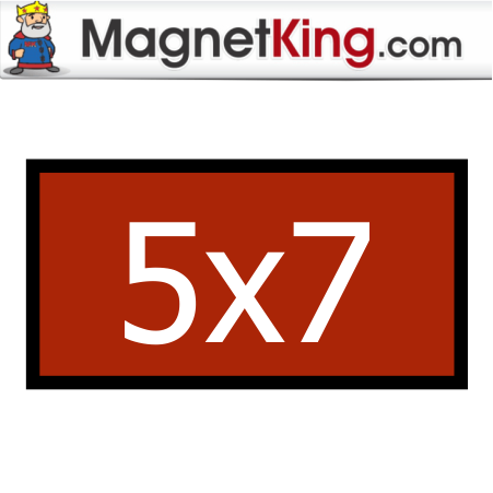 5 x 7 Rectangle Medium Glossy White Magnet