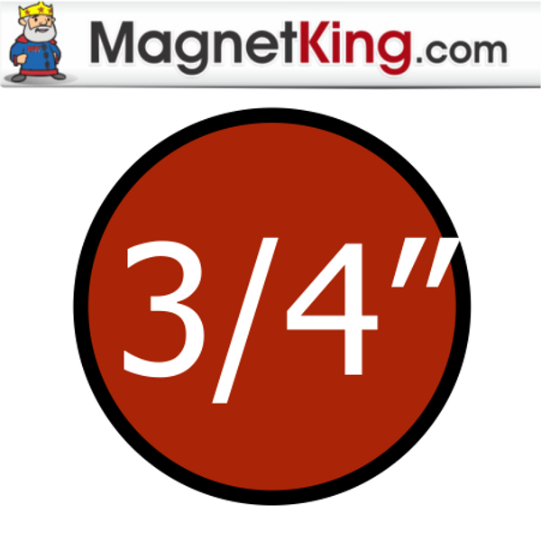 0.75 in. Circle Thin Matte White Magnet
