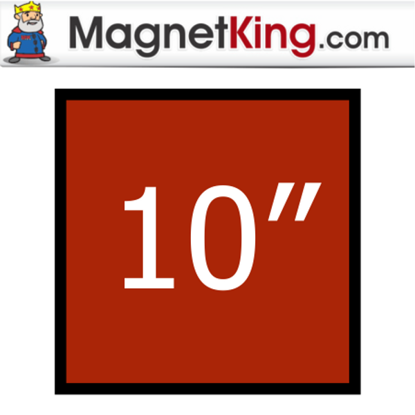 10 in. Square Thin Matte White Magnet