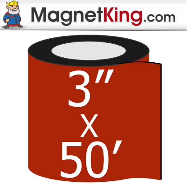 3 in. x 50' Roll Thin Matte White Magnet