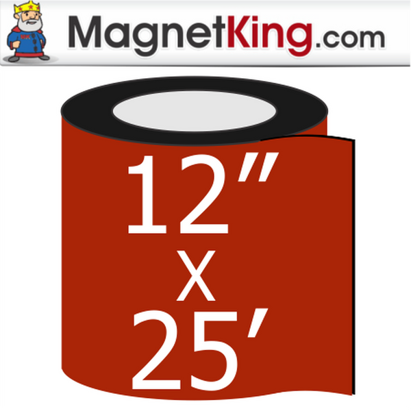 12" x 25' Roll Thin Glossy White Magnet