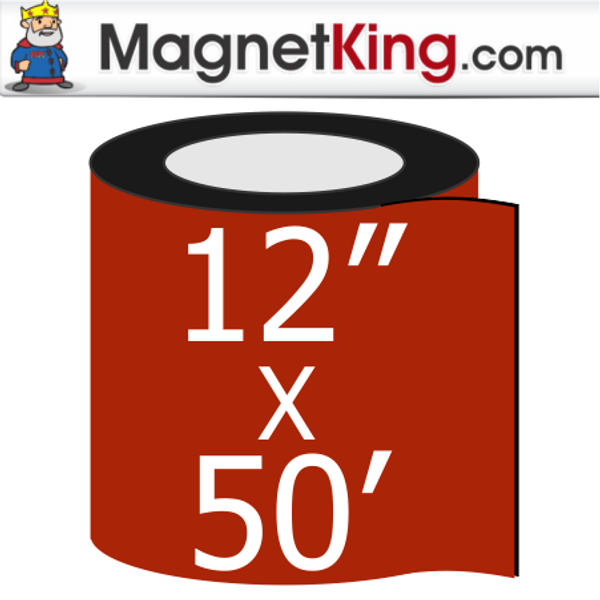 12" x 50' Roll Thick Glossy White Magnet