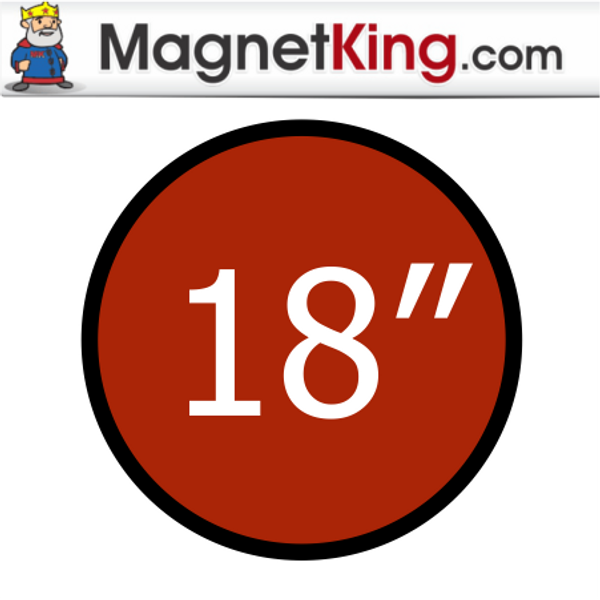 18 in. Circle Thick Matte White/Matte White Magnet