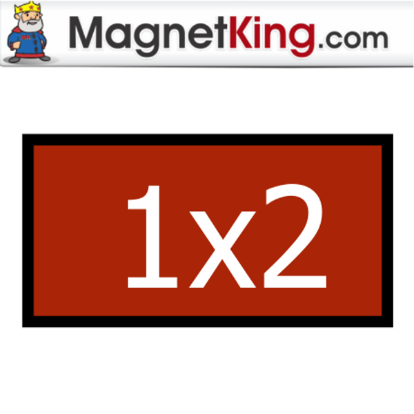 1 x 2 Rectangle Medium Standard Colors Matte Magnet