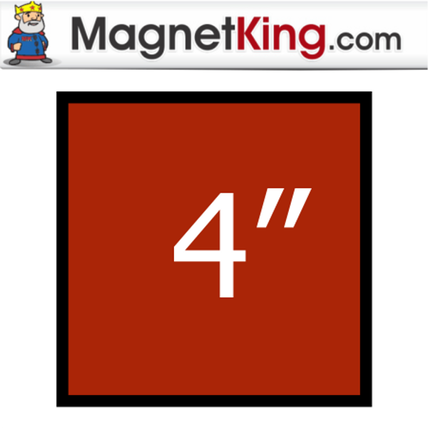 4 in. Square Medium Dry Erase White Magnet
