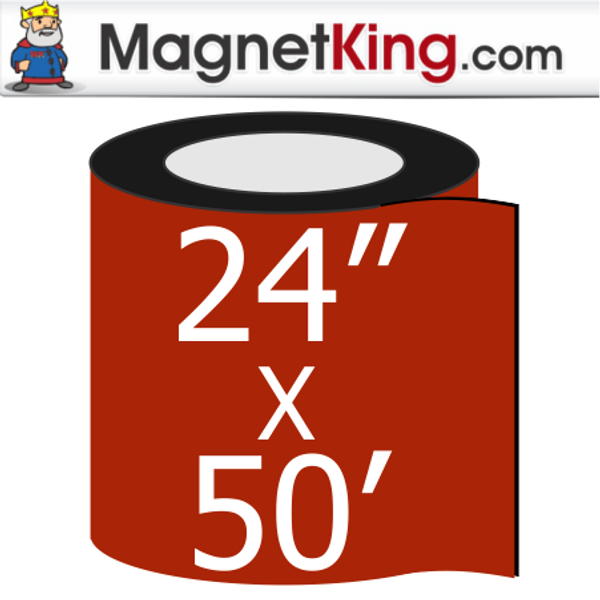24" x 50' Roll Medium Dry Erase White Magnet