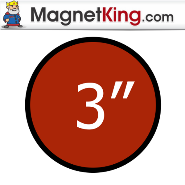 3 in. Circle Medium Premium Colors Glossy Magnet