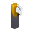 Beeswax Ribbed Dome Pillar Candle 20x7cm - 55 Hour Burn Time