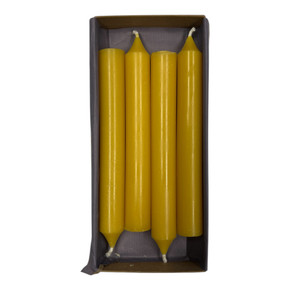 Beeswax Stubby Dinner Candles Box of 4 - 8 Hour Burn Time. 15cm height. Beeswax Stubby Dinner Candles Box of 4 - 8 Hour Burn Time. 15cm height.