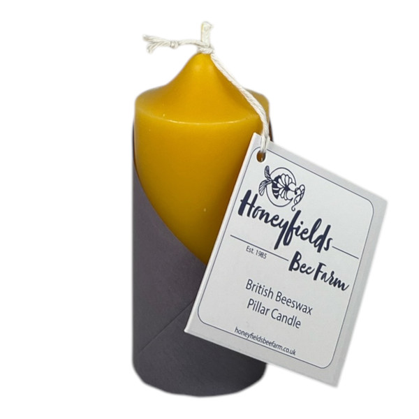Beeswax Church Candle 10x5cm - 15 Hour Burn Time