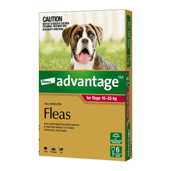 Advantage Flea Treatment for Dogs 10-25kg (3 sizes)