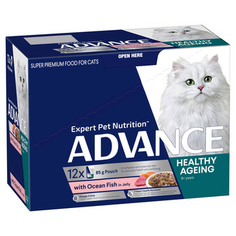 Advance Adult Cat Healthy Ageing Ocean Fish & Jelly Pouches (Order Only)