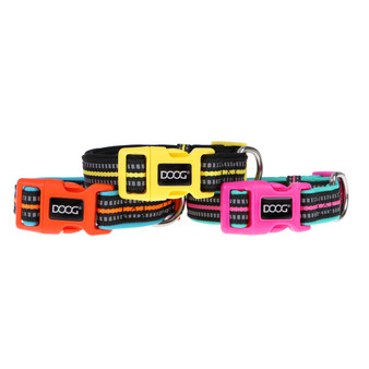 DOOG Neoprene Dog Collar NEON HIGH VIS (4 colour choices) (Order Only)
