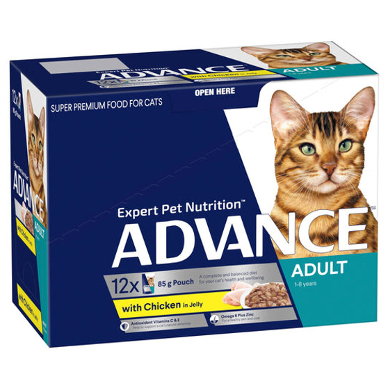 Advance Adult Cat Chicken & Jelly Pouches (Order Only)