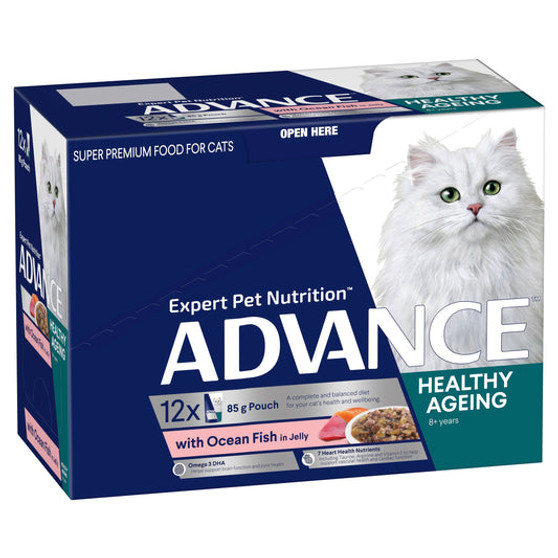 Advance Adult Cat Healthy Ageing Ocean Fish & Jelly Pouches (Order Only)