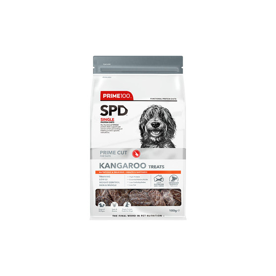 Prime 100 SPD Prime Cut Kangaroo Treats 100g (Order Only)