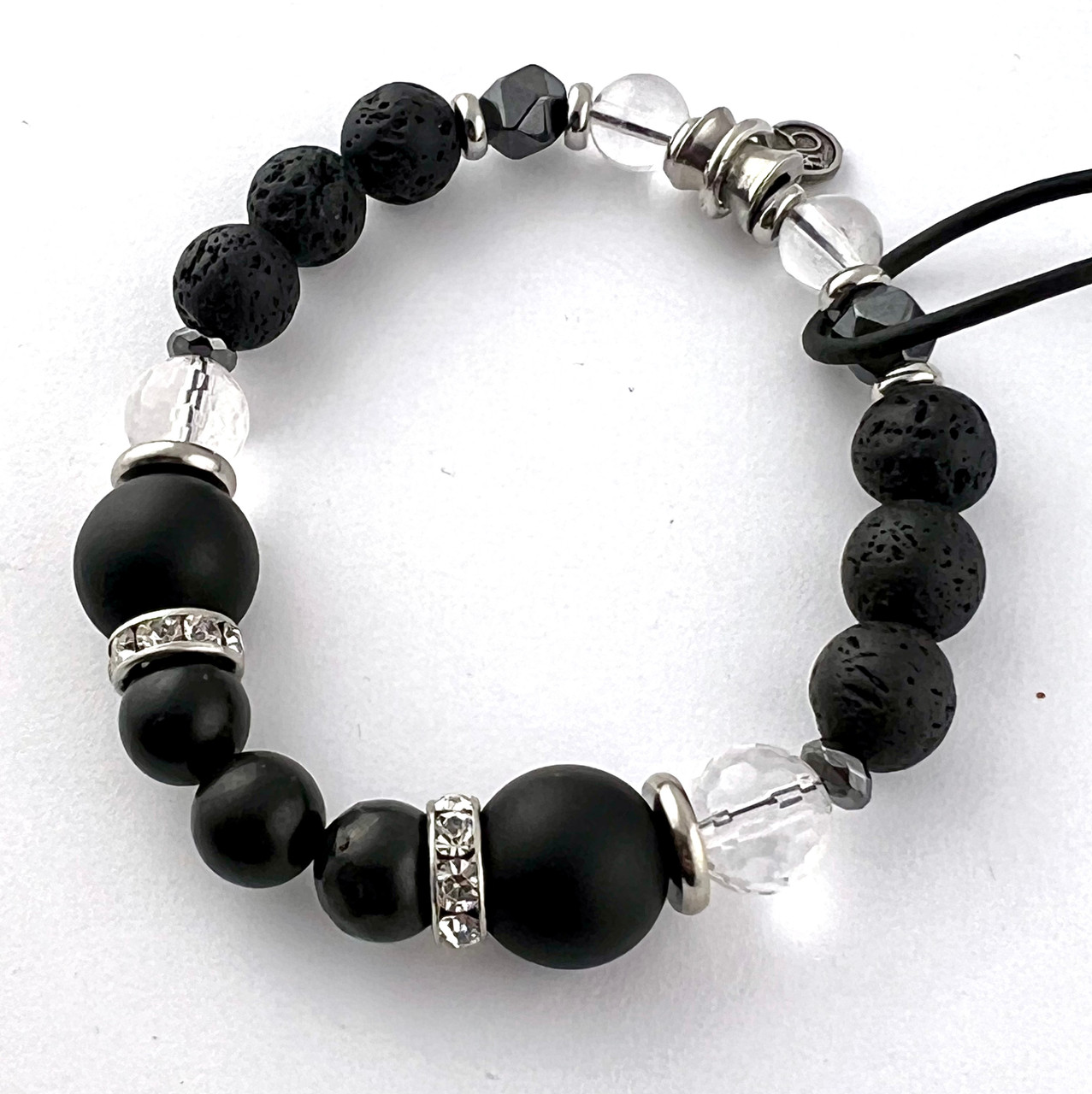 Amazon.com: Black Agate Bracelet, Tibetan Laughing Buddha Beads, 8MM Round  Matte Stone, Stretch, Unisex : Handmade Products