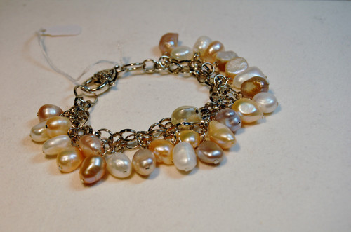 Pastel Freshwater Bead Cluster bracelet