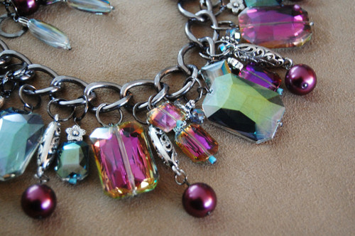Carnival Crystal Cluster Necklace Set
