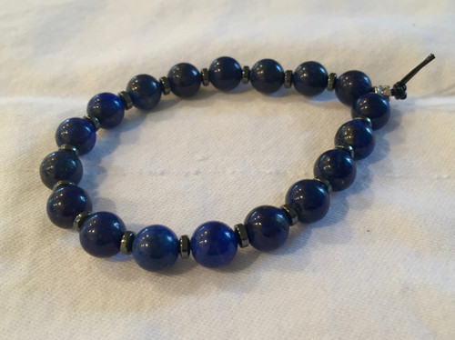Lapis Lazuli with hematite spacers Bracelet