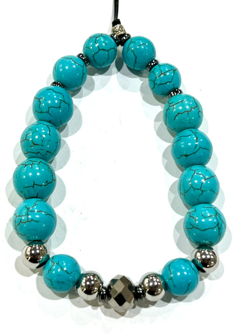 Turquoise and Hematite bracelet