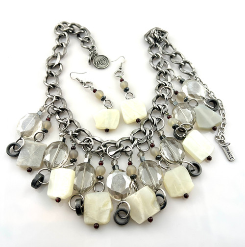 Goddess of Moonlight Statement necklace set