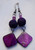 Purple diamond shell and purple bead drop