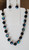 Black aurora crystal necklace set