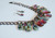 Carnival Glass Shaded Crystal Cluster necklace set