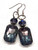 Purple Crystal drop earrings