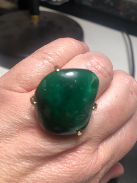 Malachite Ring Gold