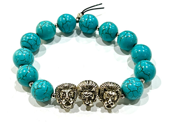 Turquoise Lions bracelet