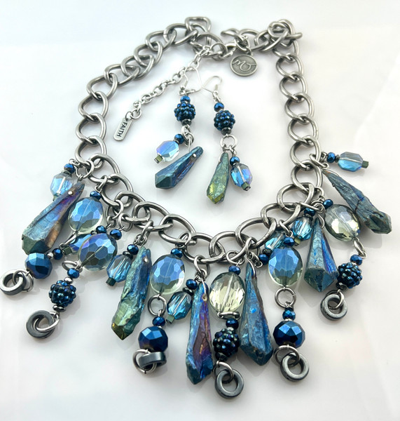 Turquoise Waters Statement Necklace set