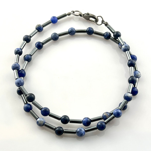 Sodalite and Hematite Necklace