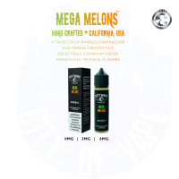 MEGA MELONS BY CUTTWOOD | 60 ML CANTALOUPE MANGO PAPAYA FLAVOR E-LIQUID NICOTINE LEVEL 0MG 3MG 6MG