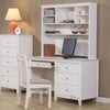 Lena White Computer Hutch shown with Optional Desk Room