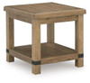 Ridgester - Rectangular End Table - Light Brown
