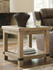 Ridgester - Rectangular End Table - Light Brown