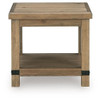 Ridgester - Rectangular End Table - Light Brown
